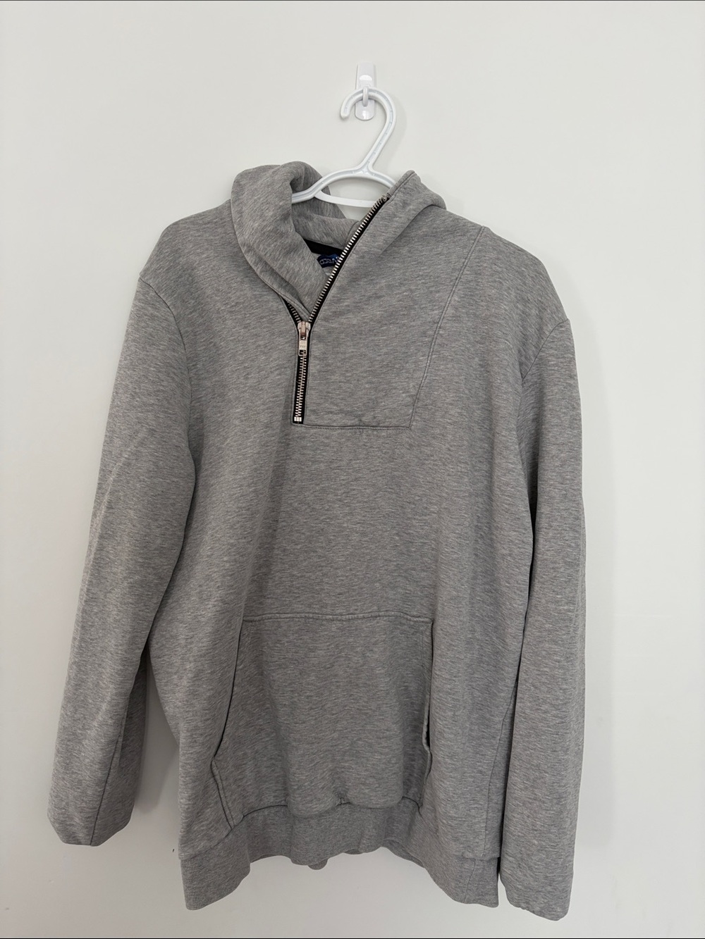Divided Men's Gray Zip-Neck Hoodie Sweater